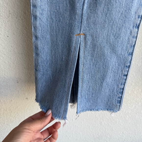 EB DENIM reworked frayed high-rise straight-leg jeans - Picture 5 of 5
